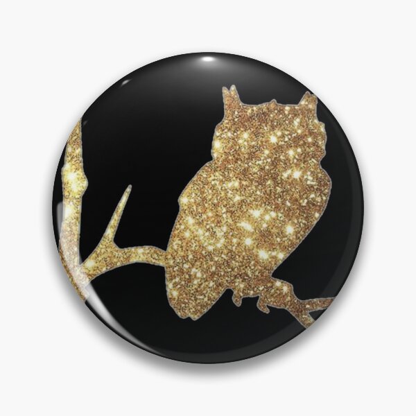 Item preview, Gold glitter owl designed and sold by mclaurin612.