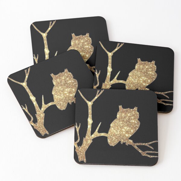 Item preview, Gold glitter owl designed and sold by mclaurin612.
