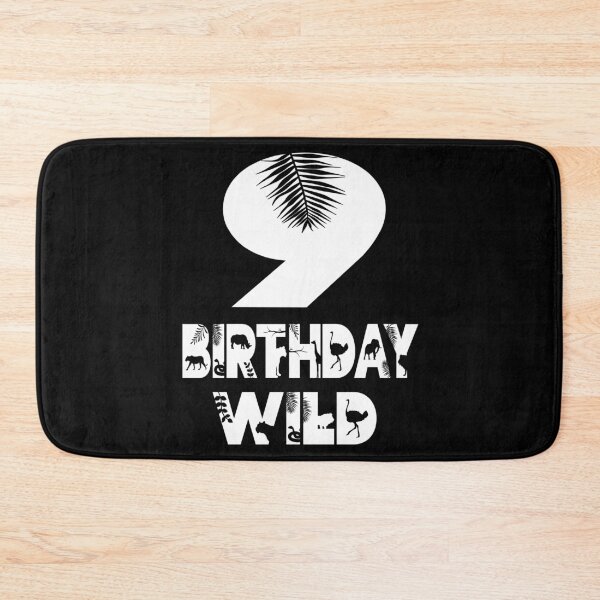 Item preview, 9th Birthday Wild Kid 9 Years Old Zoo Theme Animal Party print designed and sold by Grabitees.