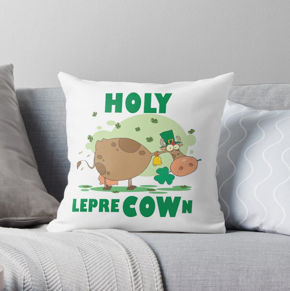 BoredKoalas Funny St. Patrick's Day Pillows Irish Irish You were Naked Pun  Leprechaun Funny St Patricks Day Throw Pillow, 16x16, Multicolor