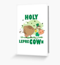 Iren St. Patrick's Day Lustige Kuh Grußkarte