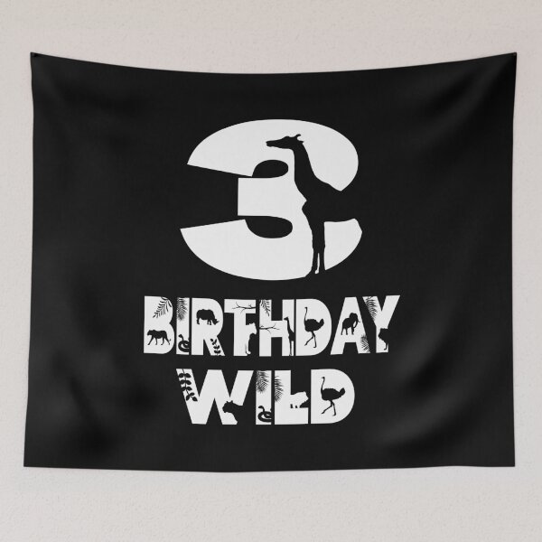 Item preview, 3rd Birthday Wild Kid 3 Years Old Zoo Theme Animal Party design designed and sold by Grabitees.