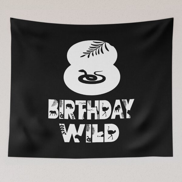 Item preview, 8th Birthday Wild Kid 8 Years Old Zoo Theme Animal Party graphic designed and sold by Grabitees.