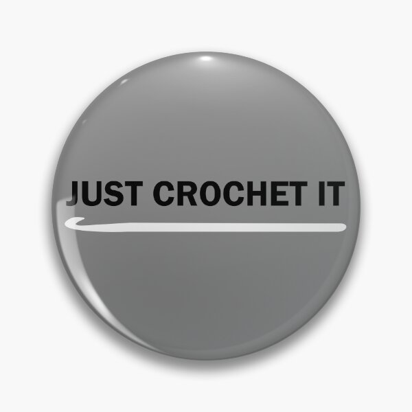 Item preview, Cute Crochet design - Just crochet it black typography, white crochet hook (grey edition) designed and sold by Deegital18.