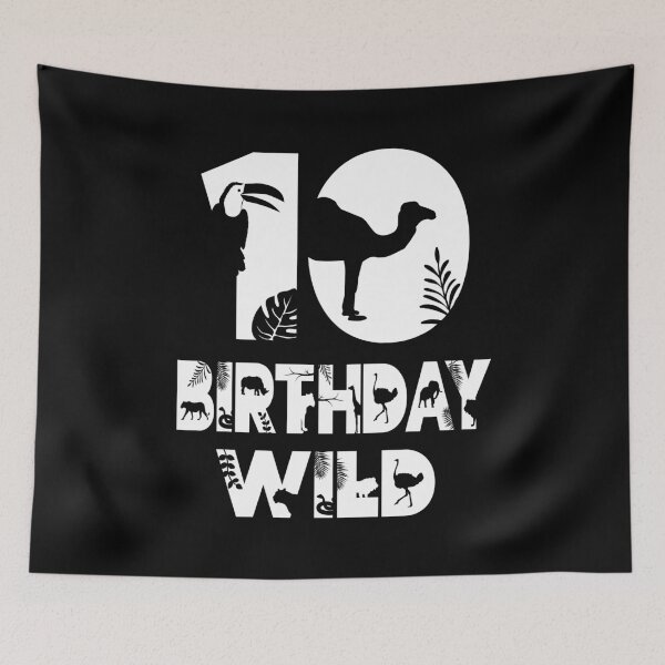 Item preview, 10th Birthday Wild Kid 9 Years Old Zoo Theme Animal Party product designed and sold by Grabitees.