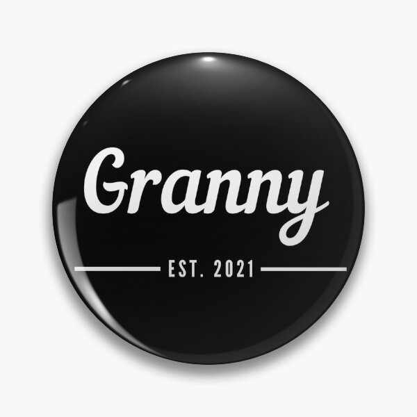 Item preview, Granny. Established 2021. Text only design. White text. Cursive, script handwriting. Retro. designed and sold by JellyBeenzz.
