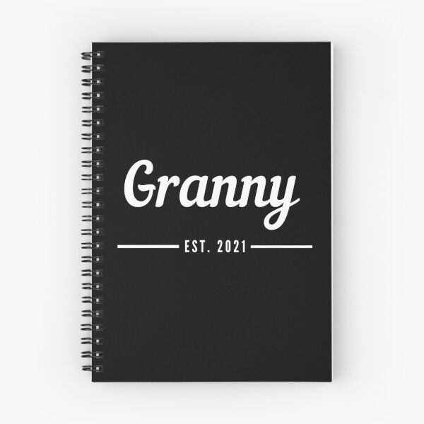 Item preview, Granny. Established 2021. Text only design. White text. Cursive, script handwriting. Retro. designed and sold by JellyBeenzz.