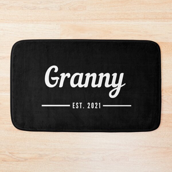 Item preview, Granny. Established 2021. Text only design. White text. Cursive, script handwriting. Retro. designed and sold by JellyBeenzz.