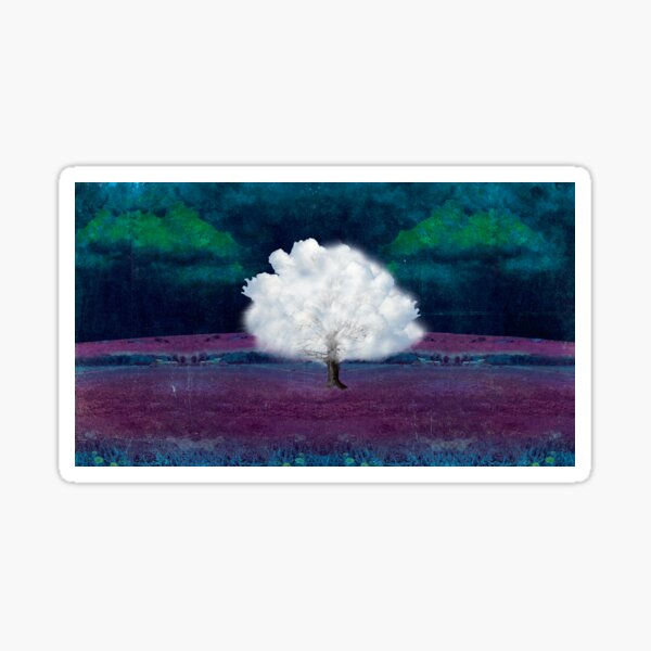 A Tree and Clouds Sticker