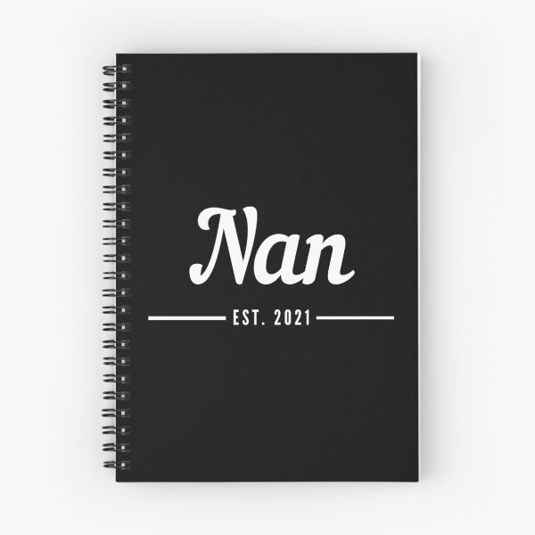 Item preview, Nan. Established 2021. Text only design. White text. Cursive, script handwriting. Retro. designed and sold by JellyBeenzz.