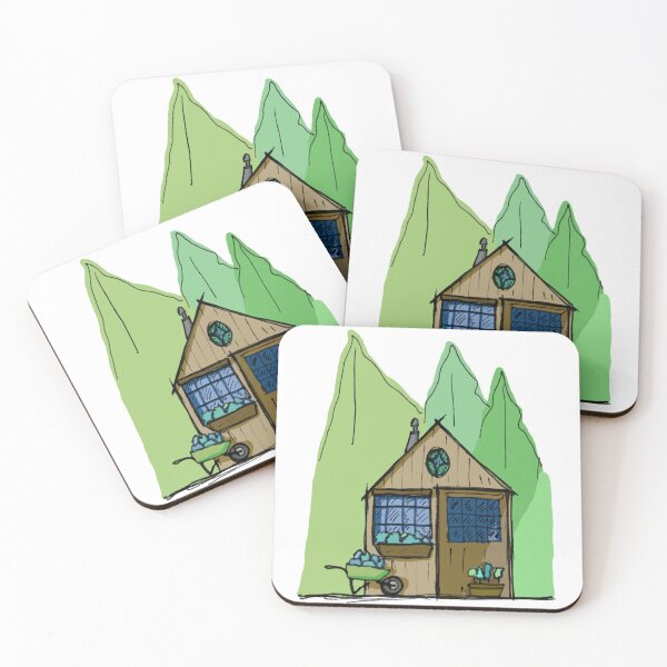 Item preview, Tiny house - Forest Cabin Sketch designed and sold by FoxCalledThread.