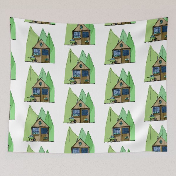 Item preview, Tiny house - Forest Cabin Sketch designed and sold by FoxCalledThread.