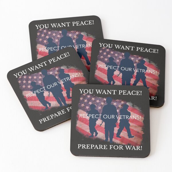 Item preview, RESPECT OUR VETRANS, PEACE AND WAR, PREPARE ME, VETRANS FLAG, designed and sold by R B Chrystal.