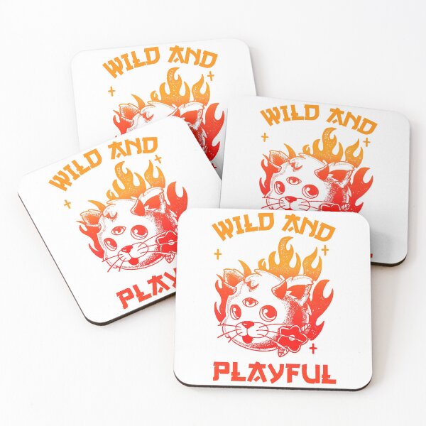 Item preview, Wild And Playful WAP Cool Cat Biker Purring And Playing Evil Wittle Red and Orange Fireball of Furry Fury Art (White background) designed and sold by TeachUrb.