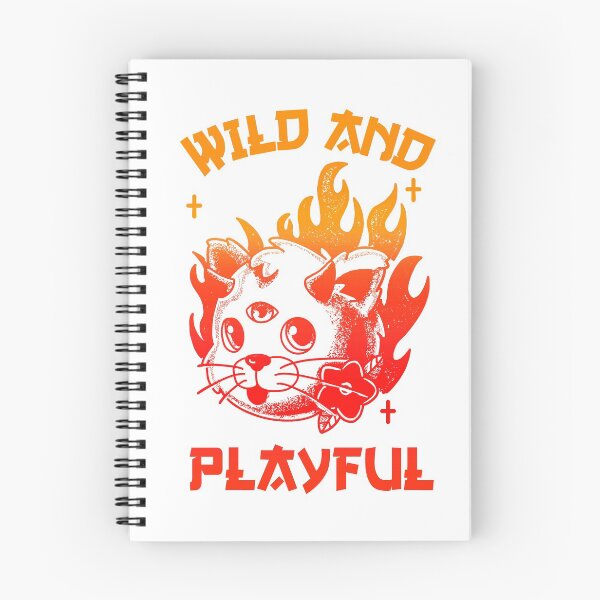 Item preview, Wild And Playful WAP Cool Cat Biker Purring And Playing Evil Wittle Red and Orange Fireball of Furry Fury Art (White background) designed and sold by TeachUrb.