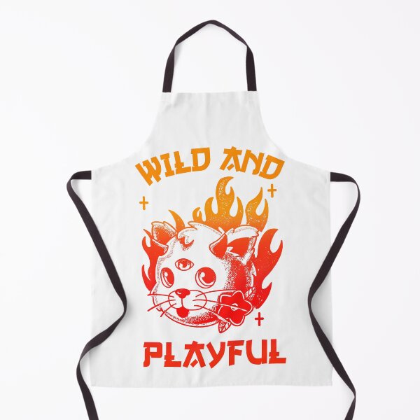 Item preview, Wild And Playful WAP Cool Cat Biker Purring And Playing Evil Wittle Red and Orange Fireball of Furry Fury Art (White background) designed and sold by TeachUrb.