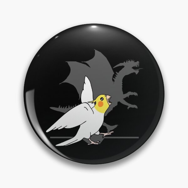 Item preview, Lutino Cockatiel Dragon Shadow designed and sold by FandomizedRose.