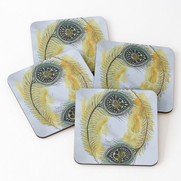 Item preview, Mandala feather watercolor sketch designed and sold by Arteaventura.