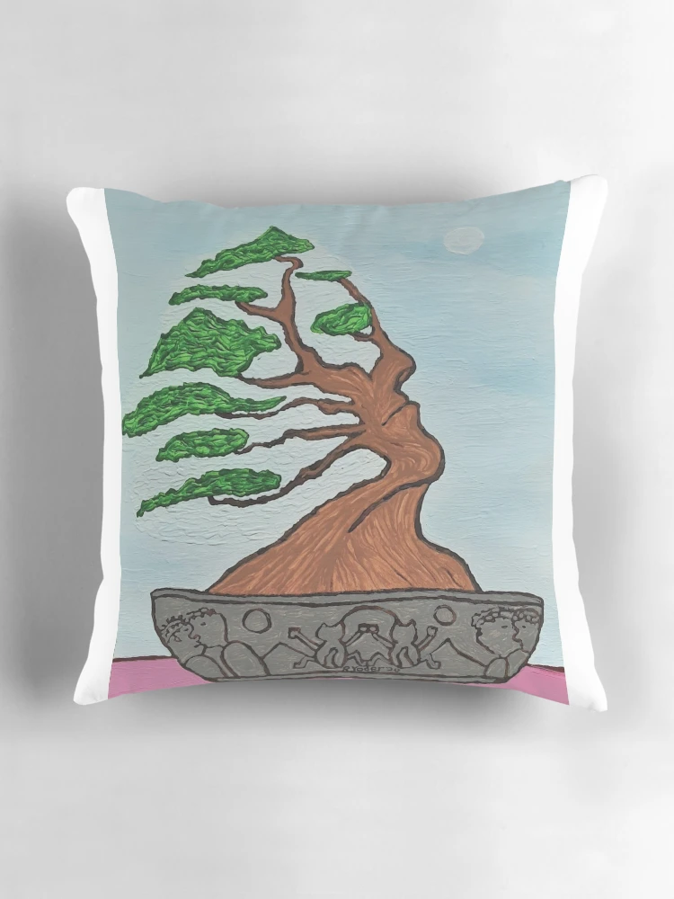 Thumbnail 3 of 4, Pillow, Bonsai Study designed and sold by RudyYoder.