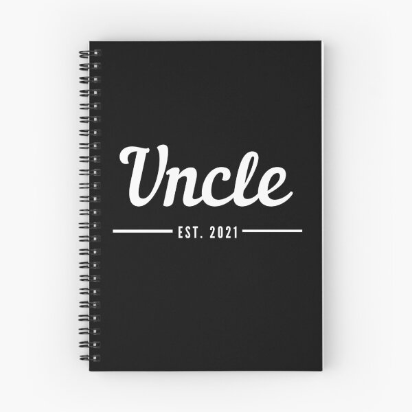 Item preview, Uncle. Established 2021. Text only design. White text. Cursive, script handwriting. Retro. designed and sold by JellyBeenzz.
