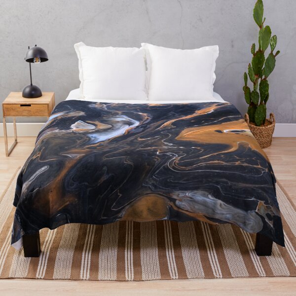 Item preview, Acrylic pour Black Marble and Bronze designed and sold by k9printart.