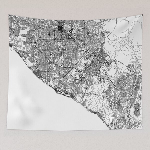 Item preview, Orange County White Map designed and sold by multiplicitymap.