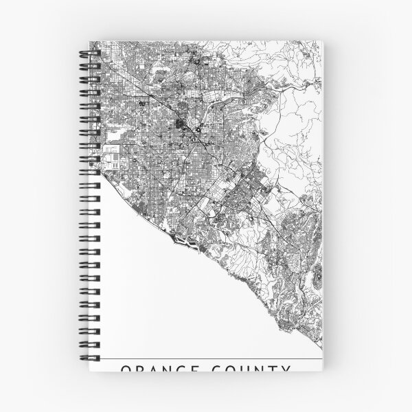 Item preview, Orange County White Map designed and sold by multiplicitymap.