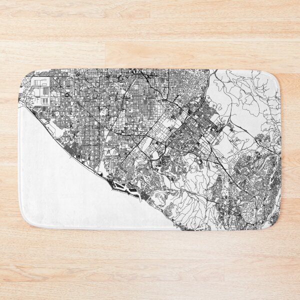 Item preview, Orange County White Map designed and sold by multiplicitymap.