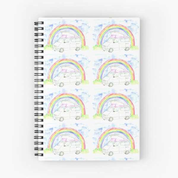Item preview, Mazda Bongo Friendee Camper Van Watercolour Rainbow designed and sold by INKIEFINGERS.