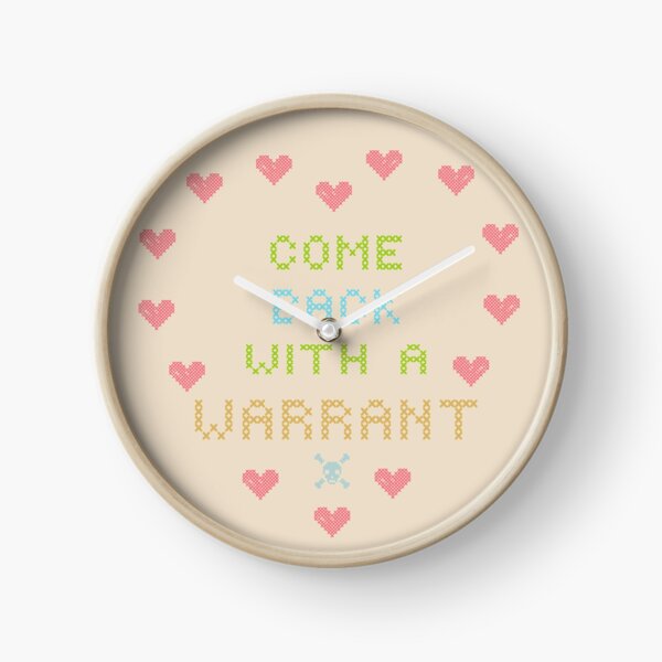 Item preview, COME BACK WITH A WARRANT FUNNY NEEDLEPOINT CANVAS designed and sold by aydapadi.