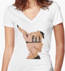 Peter Pan on Big Ben Women's Fitted V-Neck T-Shirt