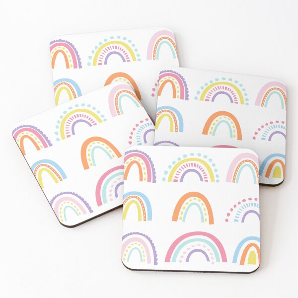 Item preview, Rainbow Fest Pattern - White Background designed and sold by LouiseFranksArt.