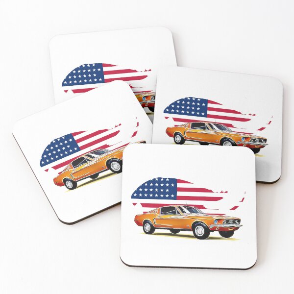 Item preview, Vintage Mustang USA Print designed and sold by Auto-Prints.