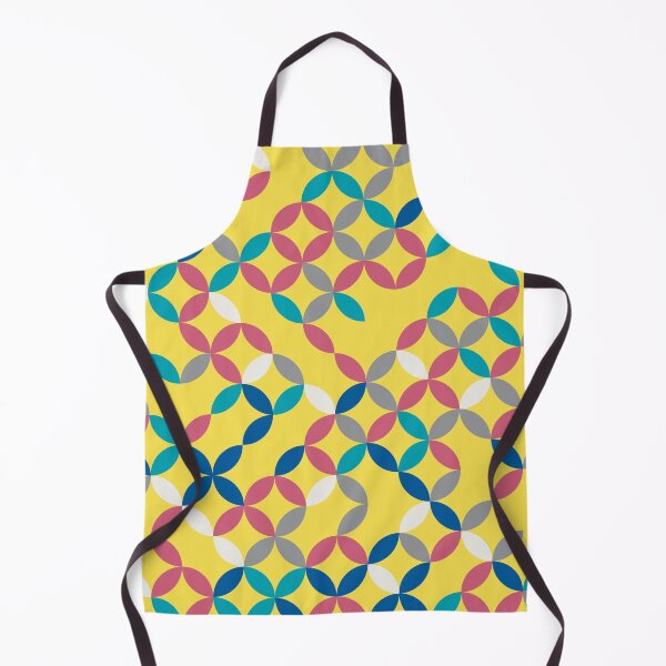 Item preview, Geometric floral mosaic in random yellow and gray color palette on a yellow background designed and sold by acidmit.