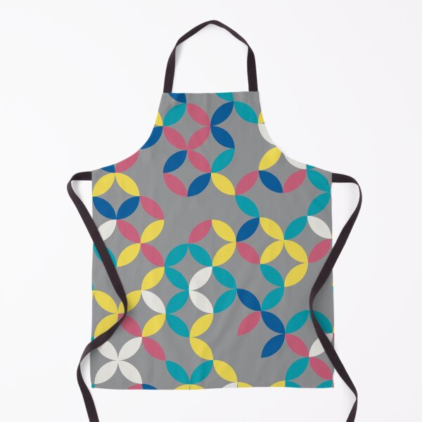 Item preview, Geometric floral mosaic in random yellow and gray color palette on a gray background designed and sold by acidmit.