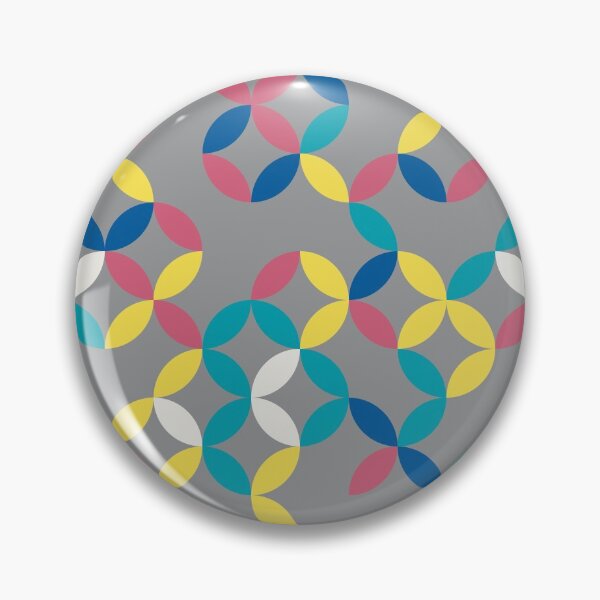 Item preview, Geometric floral mosaic in random yellow and gray color palette on a gray background designed and sold by acidmit.