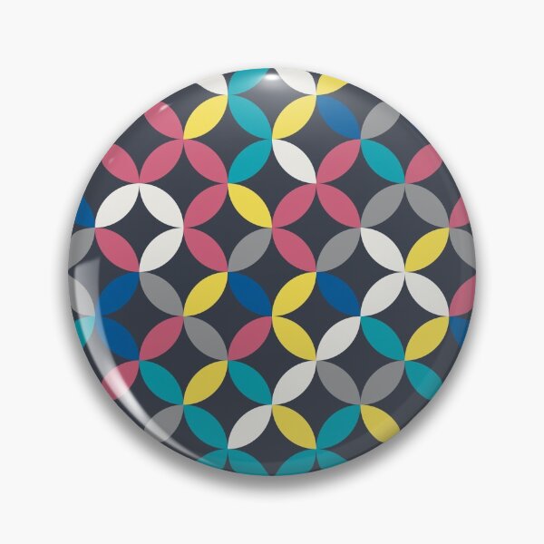 Item preview, Geometric floral mosaic in random yellow and gray color palette on a black background designed and sold by acidmit.