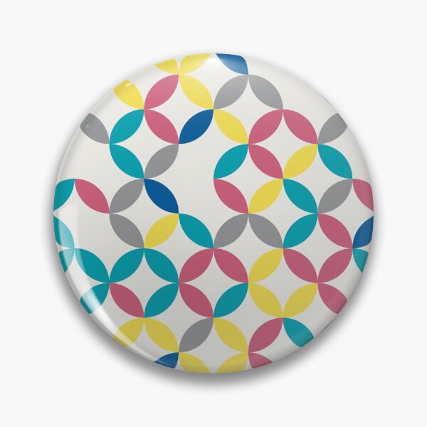 Item preview, Geometric floral mosaic in random yellow and gray color palette on a white background designed and sold by acidmit.