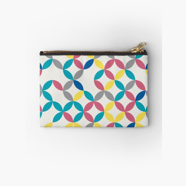 Item preview, Geometric floral mosaic in random yellow and gray color palette on a white background designed and sold by acidmit.