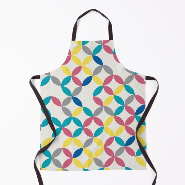 Item preview, Geometric floral mosaic in random yellow and gray color palette on a white background designed and sold by acidmit.