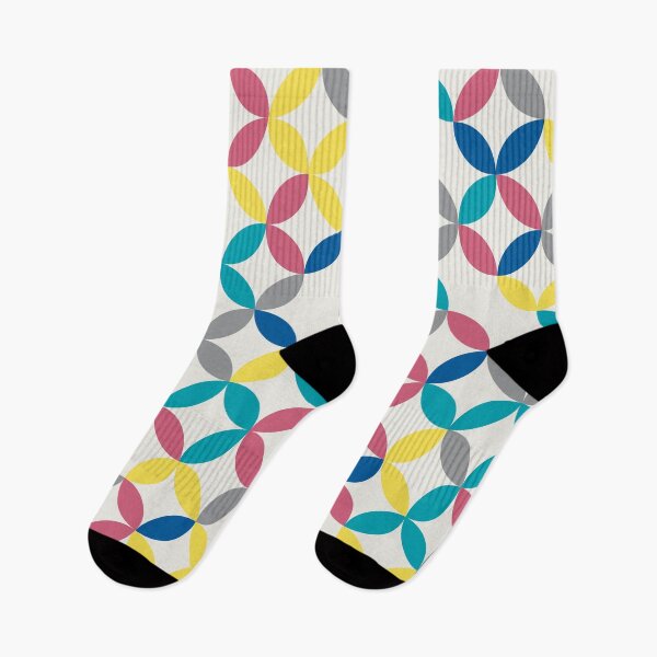 Item preview, Geometric floral mosaic in random yellow and gray color palette on a white background designed and sold by acidmit.