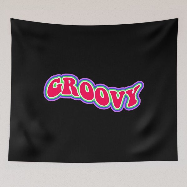 Item preview, 90s groovy text designed and sold by stickersbyro ☆.
