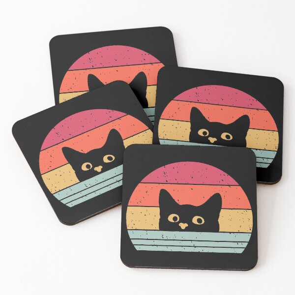 Item preview, Cute Cat Peeker Retro Vintage designed and sold by MakeItTrend.