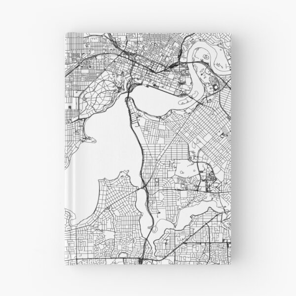 Item preview, Perth White Map designed and sold by multiplicitymap.