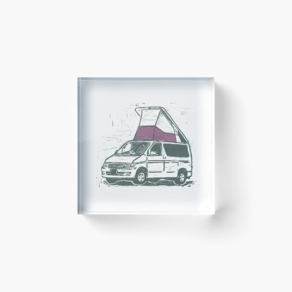 Item preview, Mazda Bongo Friendee Camper van Linocut designed and sold by INKIEFINGERS.
