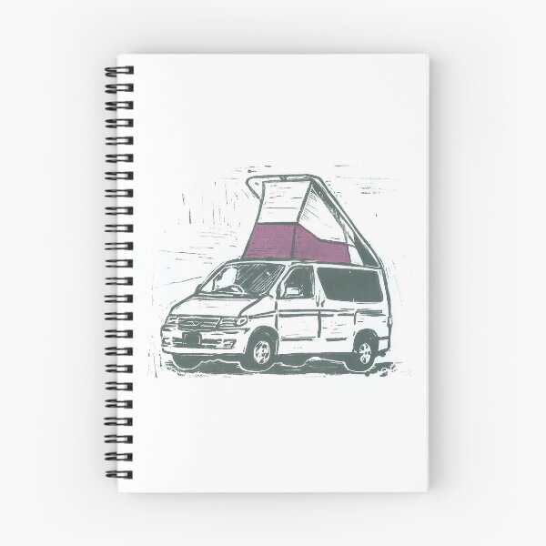 Item preview, Mazda Bongo Friendee Camper van Linocut designed and sold by INKIEFINGERS.
