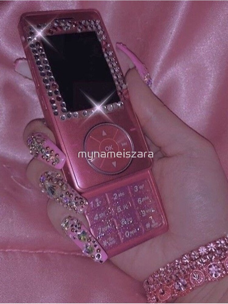 Y2k pink bling phone Premium Matte Vertical Poster sold by Emerald