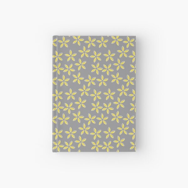 Pantone 2021 colours, Ultimate Gray and Illuminating, yellow flowers Hardcover Journal