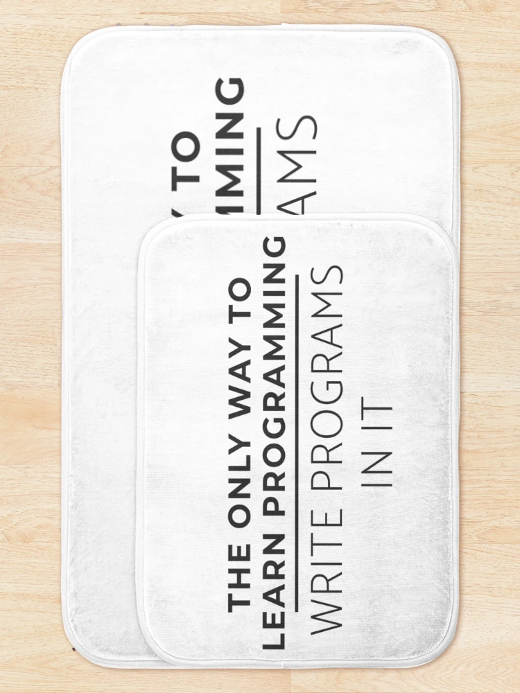 Thumbnail 5 of 6, Bath Mat, Write programs to learn programming designed and sold by GraphitePen.