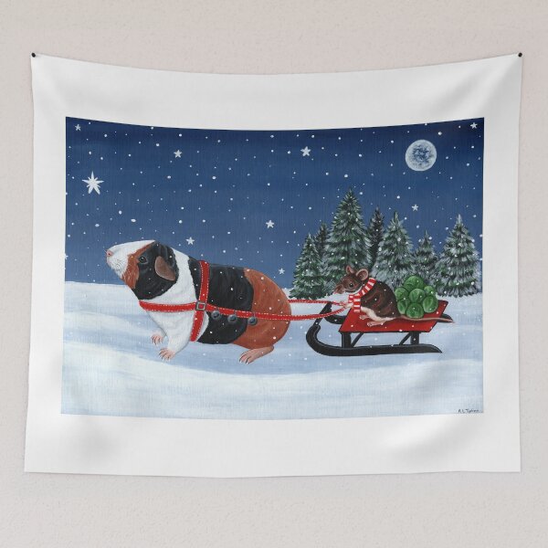 Item preview, Guinea Pig Pulling Sleigh designed and sold by WolfySilver.